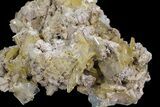 Yellow Barite Crystal Cluster - Peru #64128-1